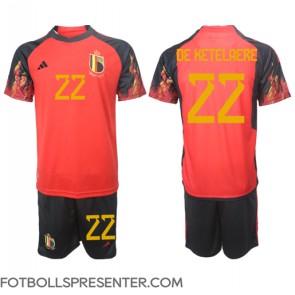 Belgien Charles De Ketelaere #22 Hemmatröja Barn VM 2022 Kortärmad (+ korta byxor)